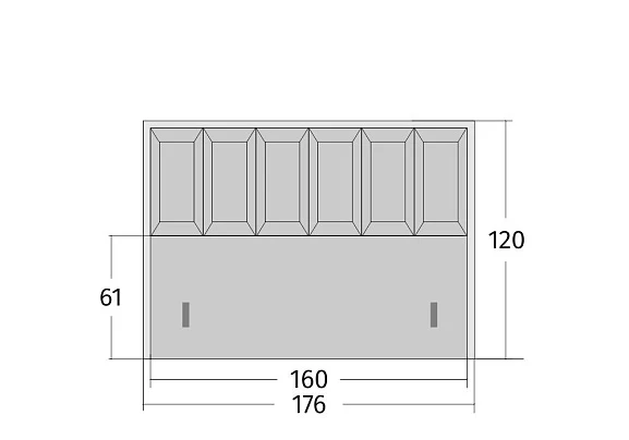 Изголовье Piano (Silver)